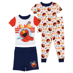 Toddler Sesame Street Elmo Tops, Shorts & Pants Pajama Set