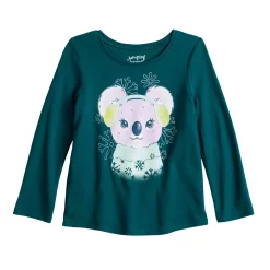 Toddler Girl Jumping Beans® Physical Adaptive Double-Layer Tee -Kohl's Sales Store 5726219 Green Koala