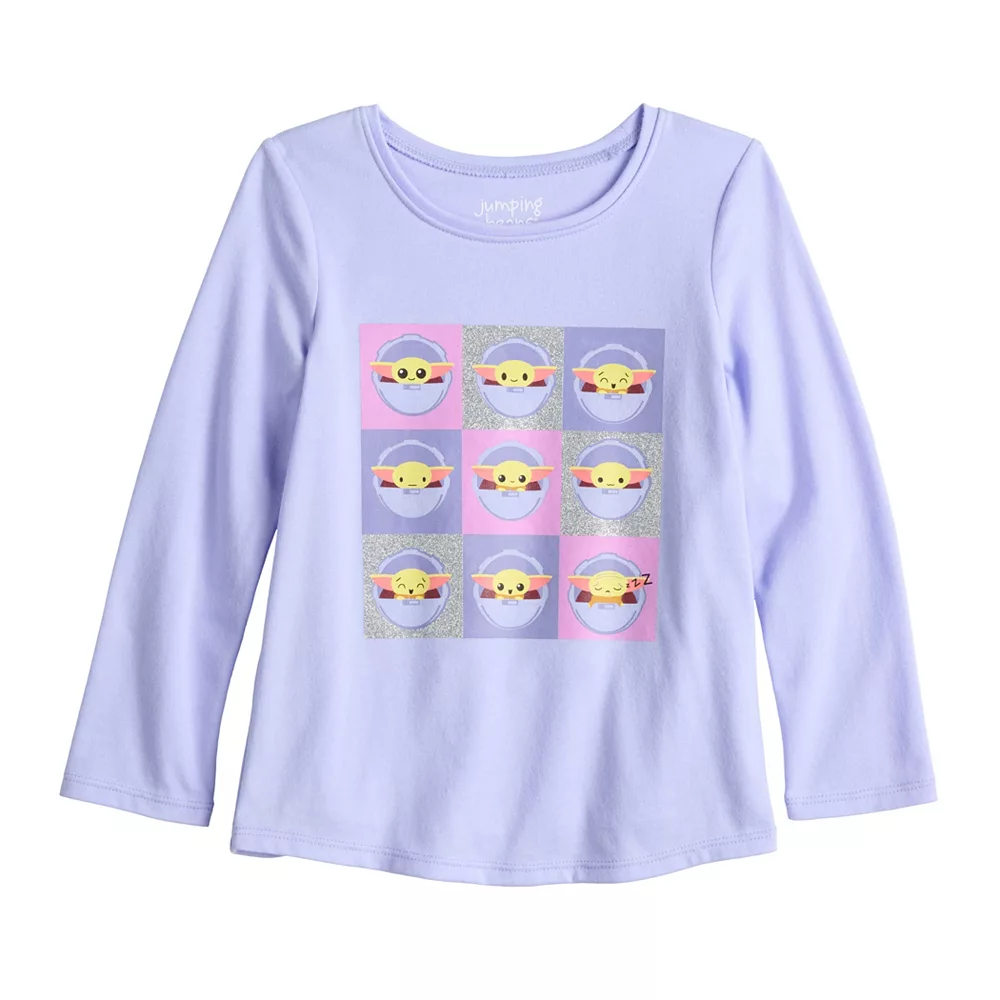 Disney's Star Wars Grogu AKA Baby Yoda Girls 4-12 Adaptive Tee by Jumping Beans® 1 Disney's Star Wars Grogu AKA Baby Yoda Girls 4-12 Adaptive Tee by Jumping Beans®