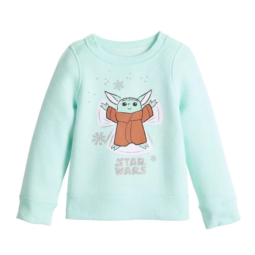 Disney's The Mandalorian Grogu AKA Baby Yoda Toddler Girl Adaptive Pullover by Jumping Beans® 1 Disney's The Mandalorian Grogu AKA Baby Yoda Toddler Girl Adaptive Pullover by Jumping Beans®