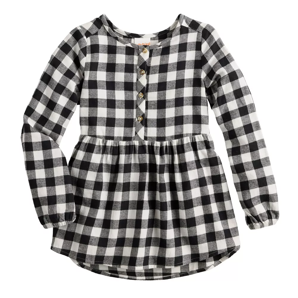 Toddler Girl Jumping Beans® High-Low Flannel Babydoll Top 5 Toddler Girl Jumping Beans® High-Low Flannel Babydoll Top - Image 5