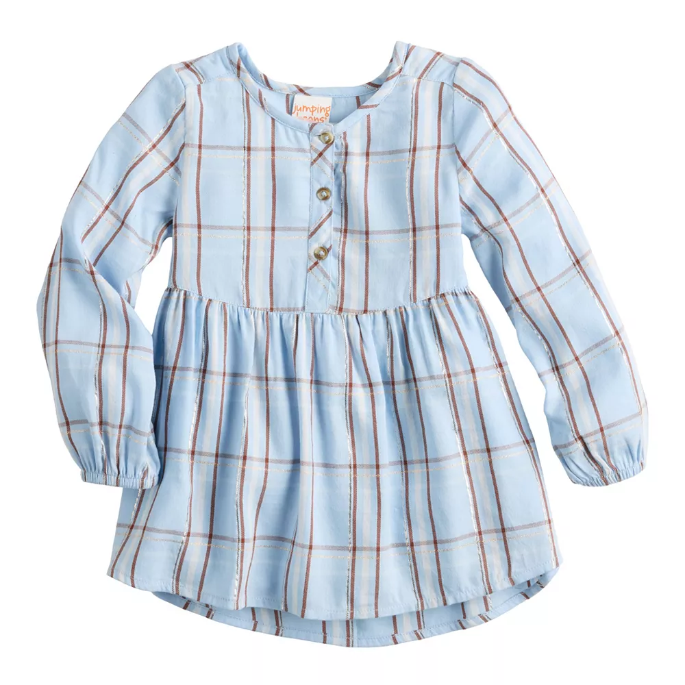 Toddler Girl Jumping Beans® High-Low Flannel Babydoll Top 1 Toddler Girl Jumping Beans® High-Low Flannel Babydoll Top