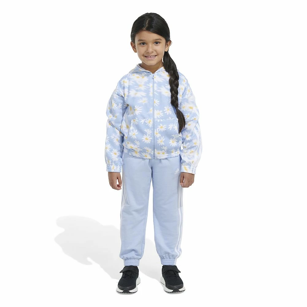 Toddler Girl Adidas Hood Jacket & Jogger Set 3 Toddler Girl Adidas Hood Jacket & Jogger Set - Image 3