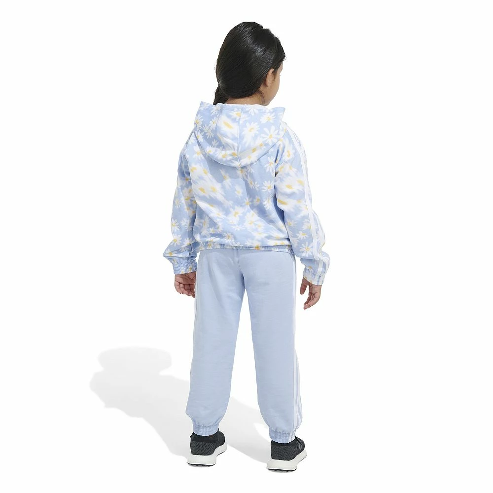 Toddler Girl Adidas Hood Jacket & Jogger Set 4 Toddler Girl Adidas Hood Jacket & Jogger Set - Image 4