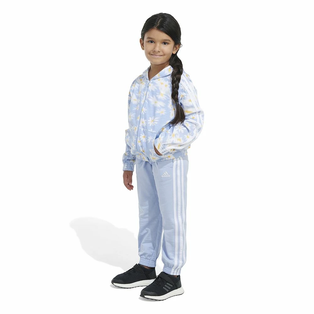 Toddler Girl Adidas Hood Jacket & Jogger Set 5 Toddler Girl Adidas Hood Jacket & Jogger Set - Image 5