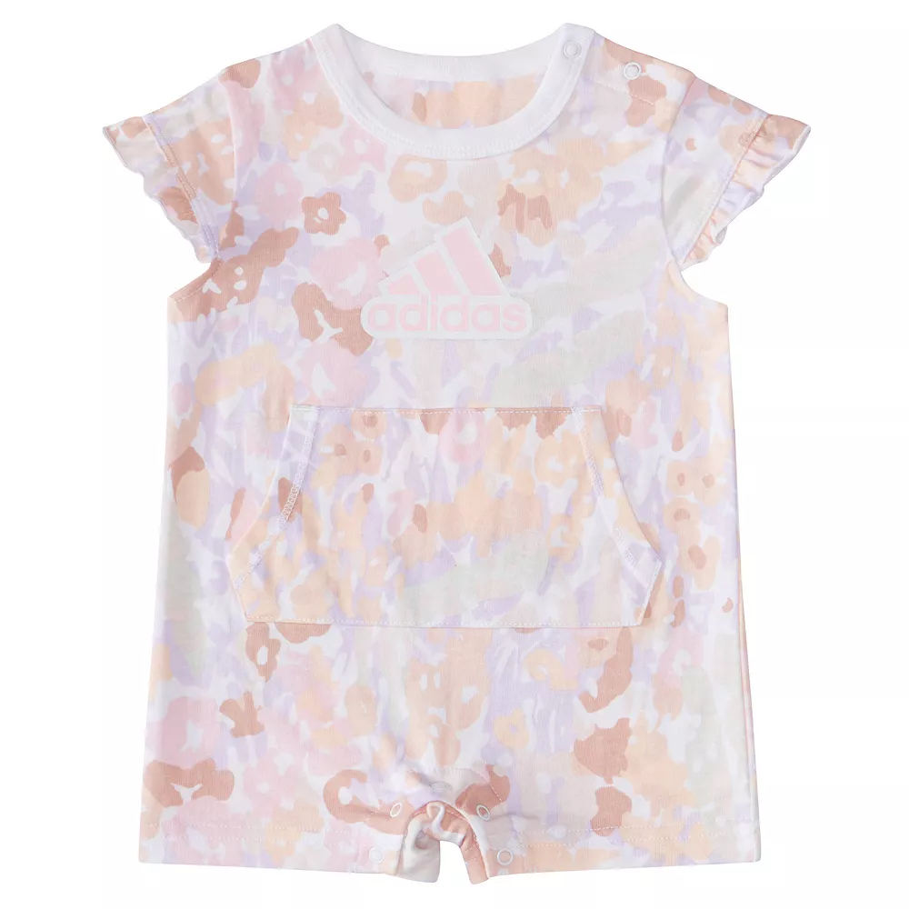 Baby Girl Adidas Printed Cap Sleeve Romper 2 Baby Girl Adidas Printed Cap Sleeve Romper - Image 2