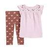Baby Girl Carter's 2-Piece Butterfly Outfit Set