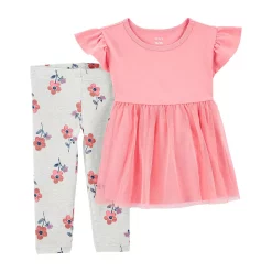 Baby Girl Carter's 2-Piece Tulle Peplum Top & Legging Set