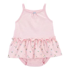 Baby Girl Carter's Floral & Stripes Tank Sunsuit