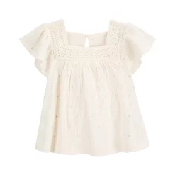 Toddler Girl Carter's Crochet Crinkle Jersey Top -Kohl's Sales Store 5799403 Print