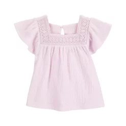 Toddler Girl Carter's Crochet Crinkle Jersey Top