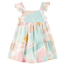 Toddler Girl Carter's Pastel Flutter Twill Dress