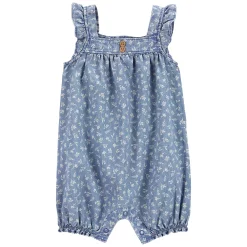 Baby Girl Carter's Floral Chambray Romper