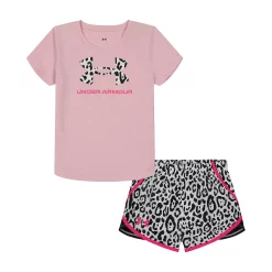 Toddler Girl Under Armour Go Wild Logo Tee & Printed Shorts Set