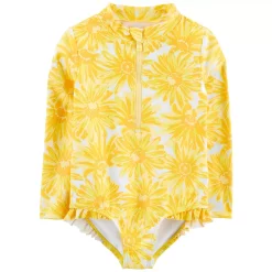 Baby Girl Carter's Sunflower 1-Piece Rash Guard