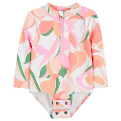 Baby Girl Carter's Floral 1-Piece Rash Guard -Kohl's Sales Store 5810334 ALT2