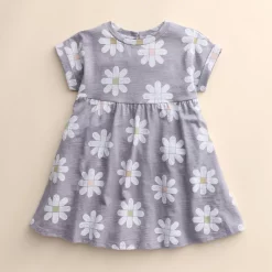 Baby & Toddler Girl Little Co. by Lauren Conrad Organic Dolman Dress -Kohl's Sales Store 5814335 Indigo Quilted Daisy