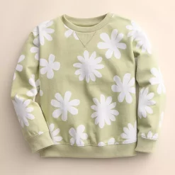 Baby & Toddler Little Co. by Lauren Conrad Organic French Terry Sweatshirt -Kohl's Sales Store 5816102 Moss Green Flower