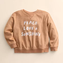 Baby & Toddler Little Co. by Lauren Conrad Terry Cloth Sweatshirt -Kohl's Sales Store 5816184 Brown Peace Love Sun