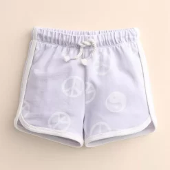 Baby & Toddler Little Co. by Lauren Conrad Organic Dolphin-Hem Shorts -Kohl's Sales Store 5816265 Ivory Lilac Peace
