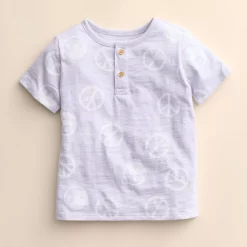 Baby & Toddler Little Co. by Lauren Conrad Organic Henley Tee -Kohl's Sales Store 5817812 Lilac Peace Print