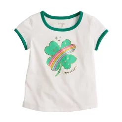 Toddler Girl Jumping Beans® "Happy Go Lucky" Shamrock Tee