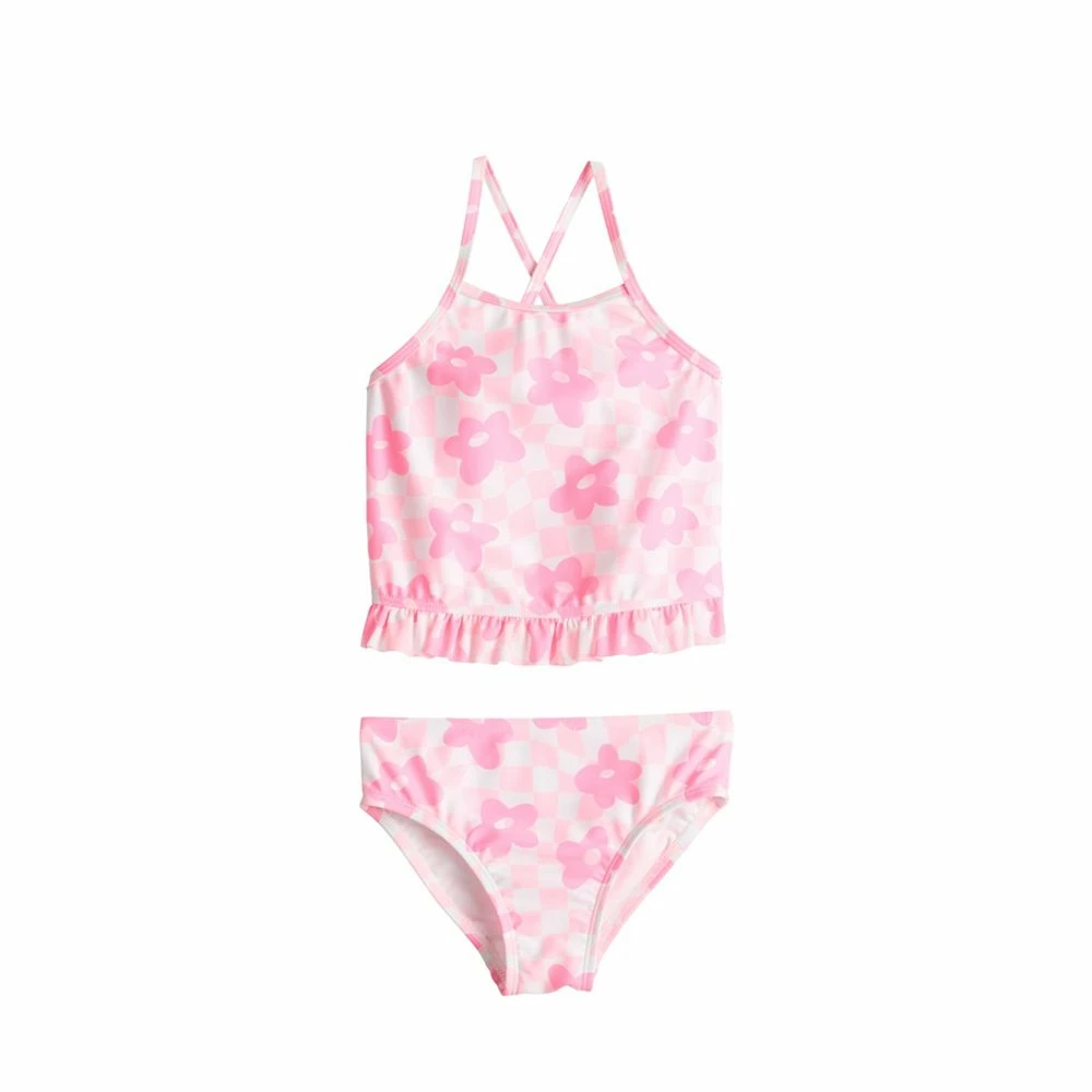 Toddler Girl Jumping Beans® 2-Piece Tankini Swimsuit Set 1 Toddler Girl Jumping Beans® 2-Piece Tankini Swimsuit Set