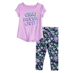 Toddler Girl Jumping Beans® Active Tee & Leggings Set