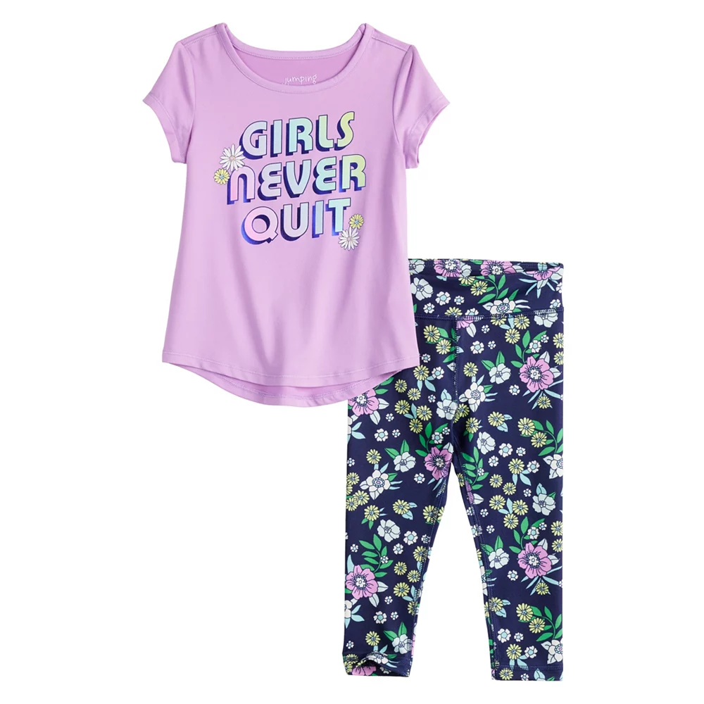 Toddler Girl Jumping Beans® Active Tee & Leggings Set 1 Toddler Girl Jumping Beans® Active Tee & Leggings Set