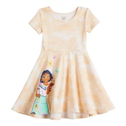 Disney's Encanto Girls 4-12 Mirabel Adaptive Hi Low Skater Dress