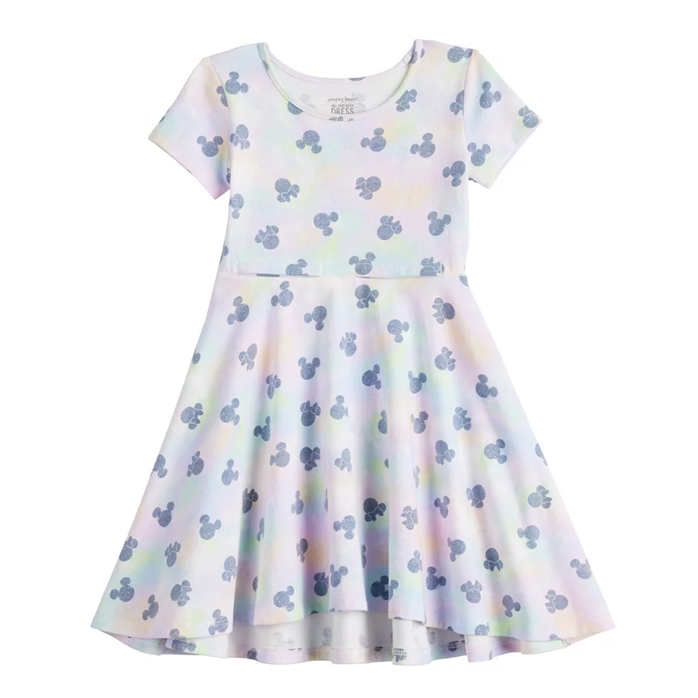 Disney's Mickey Mouse Toddler Girl Icons Adaptive Hi Low Skater Dress 1 Disney's Mickey Mouse Toddler Girl Icons Adaptive Hi Low Skater Dress