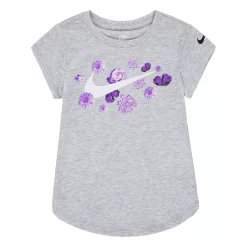 Toddler Girl Nike Floral Logo Tee