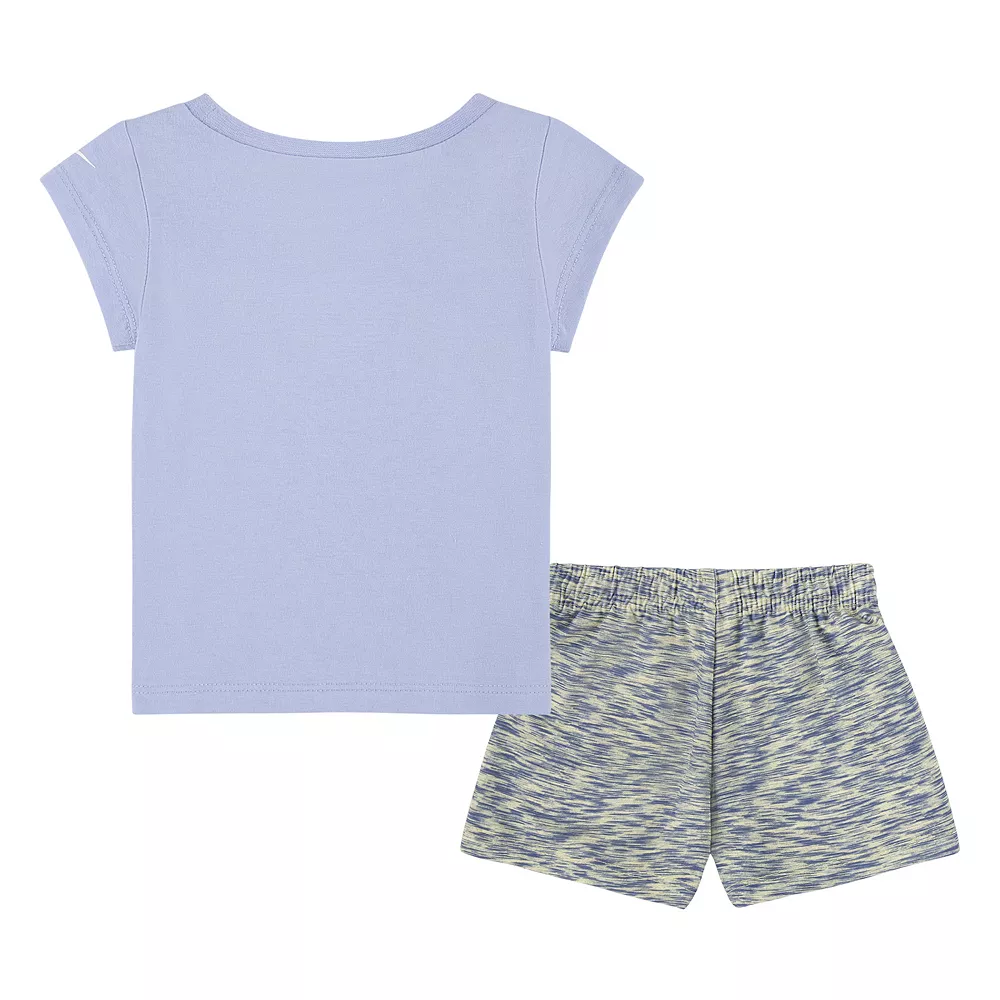 Baby Girl Nike Tee & Space-Dye Shorts Set 2 Baby Girl Nike Tee & Space-Dye Shorts Set - Image 2