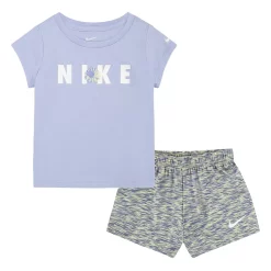 Toddler Girl Nike Tee & Space-Dye Shorts Set