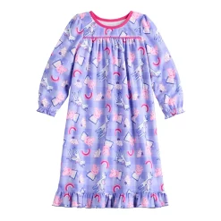 Toddler Girl Peppa Pig Allover Print Ruffle Hem Nightgown - Size: 2T