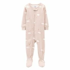 Toddler Girl Carter's Swans Footed Pajamas