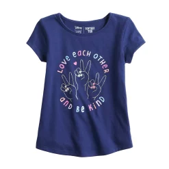 Toddler Girl Jumping Beans® Physical Adaptive Double-Layer Tee -Kohl's Sales Store 6224818 Love Each Other Navy